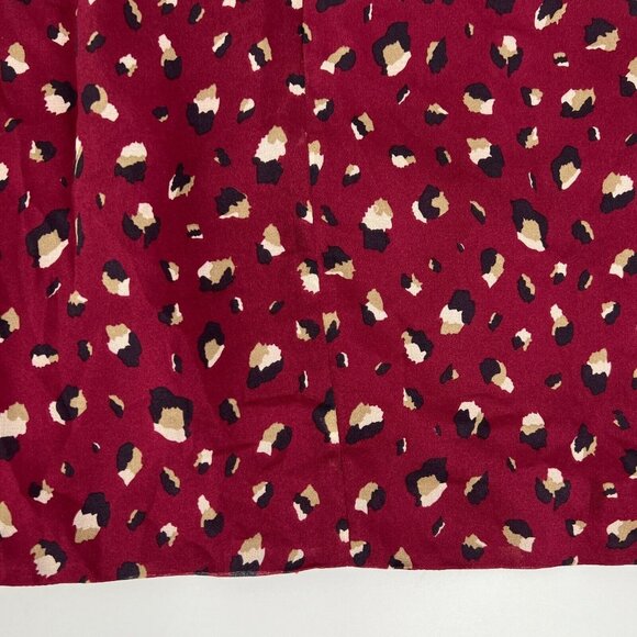 Bardot Skirt Kalia Burgundy Red Printed Faux Wrap Mini Chiffon - Picture 11 of 12